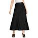 Plus Size Women's Invisible Stretch® Contour A-line Maxi Skirt by Denim 24/7 by Roamans in Black Denim (Size 26 T)