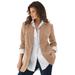 Plus Size Women's Boyfriend Blazer by Roaman's in Brown Sugar (Size 40 W) Professional Jacket