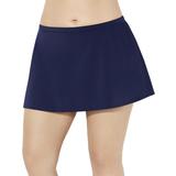Plus Size Women's Chlorine Resistant A-line Swim Skirt by Swimsuits For All in Navy (Size 18)