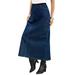 Plus Size Women's Invisible Stretch® All Day Cargo Skirt by Denim 24/7 in Medium Stonewash (Size 34 T)