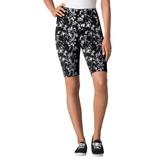 Plus Size Women's Stretch Cotton Bike Short by Woman Within in Black White Tie Dye (Size 5X)