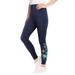 Plus Size Women's Stretch Cotton Embroidered Legging by Woman Within in Navy Floral Embroidery (Size 30/32)