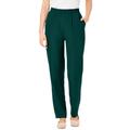 Plus Size Women's Hassle Free Woven Pant by Woman Within in Emerald Green (Size 34 W)