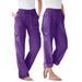 Plus Size Women's Convertible Length Cargo Pant by Woman Within in Radiant Purple (Size 44 W)