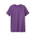 Men's Big & Tall Lightweight Longer-Length Crewneck T-Shirt by KingSize in Vintage Purple (Size 4XL)