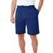 Men's Big & Tall Layered Look Lightweight Jersey Shorts by KingSize in Sea Blue (Size 9XL)