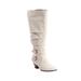 Wide Width Women's The Cleo Wide Calf Boot by Comfortview in Winter White (Size 11 W)