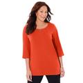 Plus Size Women's Suprema® Double-Ring Tee by Catherines in Spice Red (Size 6X)