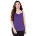 Plus Size Women's Suprema® Cami With Lace by Catherines in Dark Violet (Size 3X)