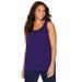 Plus Size Women's Suprema® Tank by Catherines in Deep Grape (Size 3XWP)