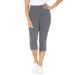 Plus Size Women's Knit Legging Capri by Catherines in Heather Grey (Size 4X)