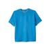 Men's Big & Tall Short-Sleeve Fleece Sweatshirt by KingSize in Bright Blue (Size 3XL)