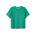 Men's Big & Tall Short-Sleeve Fleece Sweatshirt by KingSize in Green (Size 2XL)