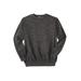 Men's Big & Tall Fleece Crewneck Sweatshirt by KingSize in Black White Marl (Size XL)