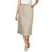 Plus Size Women's Stretch Jean Skirt by Woman Within in Natural Khaki (Size 30 W)