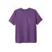 Men's Big & Tall Shrink-Less™ Lightweight Pocket Crewneck T-Shirt by KingSize in Vintage Purple (Size 8XL)