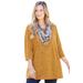 Plus Size Women's Impossibly Soft Tunic & Scarf Duet by Catherines in Honey Mustard (Size 6X)