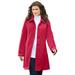 Plus Size Women's Plush Fleece Jacket by Roaman's in Classic Red (Size 3X)