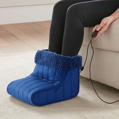 Microflannel Foot Warmers by BrylaneHome in Navy Electric Blanket