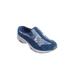 Extra Wide Width Women's The Traveltime Slip On Mule by Easy Spirit in Denim Patchwork (Size 7 1/2 WW)