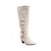 Women's The Cleo Wide Calf Boot by Comfortview in Winter White (Size 7 1/2 M)