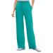 Plus Size Women's Sport Knit Straight Leg Pant by Woman Within in Waterfall (Size 1X)