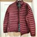 Zara Jackets & Coats | Dark Maroon Burgundy Bordeaux Down Puffer Zip Zara Jacket | Color: Red | Size: L