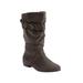 Extra Wide Width Women's Heather Wide Calf Boot by Comfortview in Grey (Size 11 WW)