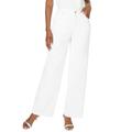 Plus Size Women's Invisible Stretch® Contour Wide-Leg Jean by Denim 24/7 in White Denim (Size 34 T)