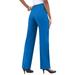 Plus Size Women's Classic Bend Over® Pant by Roaman's in Vivid Blue (Size 14 T) Pull On Slacks