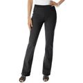 Plus Size Women's Invisible Stretch® All Day Bootcut Jean by Denim 24/7 in Black Denim (Size 20 T)