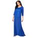 Plus Size Women's Lace Popover Dress by Roaman's in True Blue (Size 24 W)