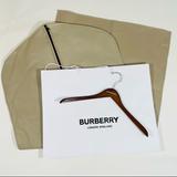 Burberry Storage & Organization | Authentic Burberry Coat Garment Protector + Wooden Hanger + White Shopping Bag | Color: Brown/Tan | Size: Os