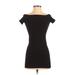 Forever 21 Casual Dress - Sheath: Black Solid Dresses - Women's Size Small