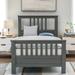 Simple and Stylish Pine wood+MDF Platform Bed with Headboard and Footboard, Twin Size(Gray)