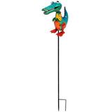 Continental Art Center Enameled Alligator Statue Garden Stake Metal in Green | 45 H x 7 W x 5 D in | Wayfair 194051AS