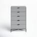 AllModern Capra 5 Drawer 30" W Chest Wood in Gray/Blue | 48 H x 30 W x 18 D in | Wayfair 846DB909282A475796B4D147A6EE23A8