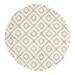 White 94 x 94 x 1.5 in Area Rug - Foundry Select Ruth Trellis Shag Rug Ivory Polypropylene | 94 H x 94 W x 1.5 D in | Wayfair