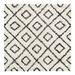 Black 63 x 63 x 1.5 in Area Rug - Foundry Select Ruth Trellis Shag Rug White & Polypropylene | 63 H x 63 W x 1.5 D in | Wayfair