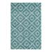 Blue 73 x 49 x 1.5 in Area Rug - Foundry Select Ruth Trellis Shag Rug Aqua Polypropylene | 73 H x 49 W x 1.5 D in | Wayfair