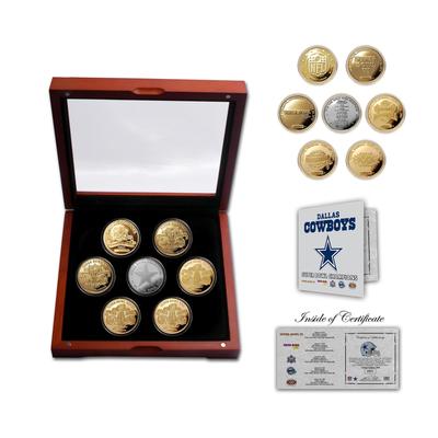 Highland Mint Dallas Cowboys 6-Time Super Bowl Champions 7-Piece Coin Set