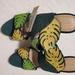 Zara Shoes | Heels Leather Sandals | Color: Green/Yellow | Size: 6