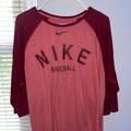 Nike Shirts | Men’s Nike Baseball Bsbl 3/4 Sleeve Dri-Fit T-Shirt | Color: Red | Size: Xl