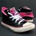 Converse Shoes | Converse All Star Youth Unisex Sneakers Padded Collar Black Pink Sz 3 | Color: Black/Pink | Size: 3g
