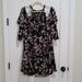 Torrid Dresses | Black Floral Cold Shoulder Long Sleeve Dress | Color: Black | Size: 00