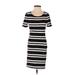 Forever 21 Casual Dress - Sheath: Black Stripes Dresses - Women's Size Small