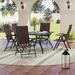 Lark Manor™ Alyah Rectangular 6 - Person 60" Long Outdoor Dining Set Metal in Black | 60 W x 38 D in | Wayfair C14F532D4A104027B4FC94104912196F