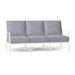 Summer Classics Monaco 74.5" Wide Outdoor Patio Sofa w/ Cushions Metal/Olefin Fabric Included/Rust - Resistant Metal in White | Wayfair