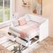 Lark Manor™ Twin Size 2 Drawers Wood Extendable Daybed Wood in White | 29 H x 41 W x 77 D in | Wayfair 4F560D8443C547D7A6F65AFF79ACC50A