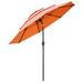 Freeport Park® Granberry 3 Tiers Patio Outdoor Market Umbrella Metal in Gray | 92.5 H x 104.25 W x 104.25 D in | Wayfair